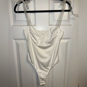 Princess Polly White tie bodysuit